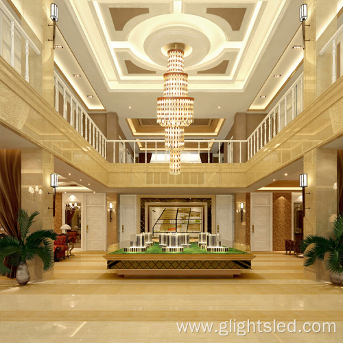 Hotel Villa Glass Led Chandelier Light